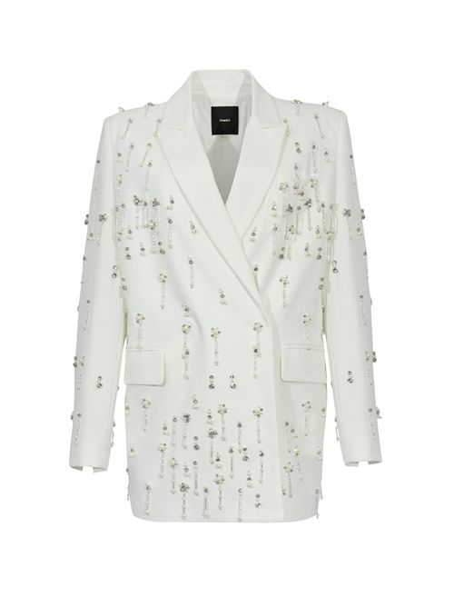 Blazer Pallauovo con cristalli e perle Bianco PINKO | 105411 A2PNZ04